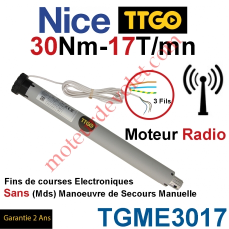 Moteur TT Go Radio 30/17 Avec FdC Electroniques Série M (Medium ø45mm)