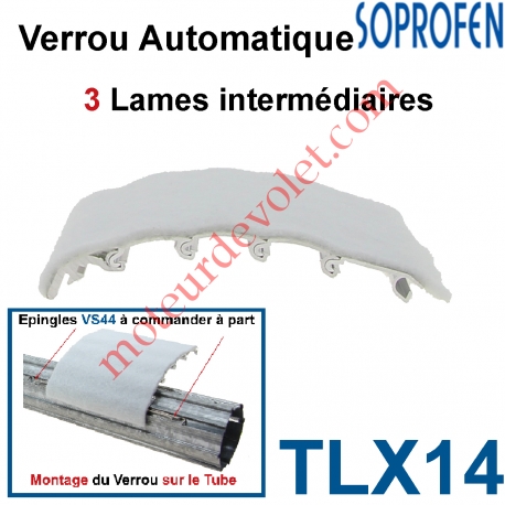 Verrou Automatique Soprofen Tasseur de Lames Avec 3 Lames Intermédiaires en Aluminium Brut Avec Feutrine