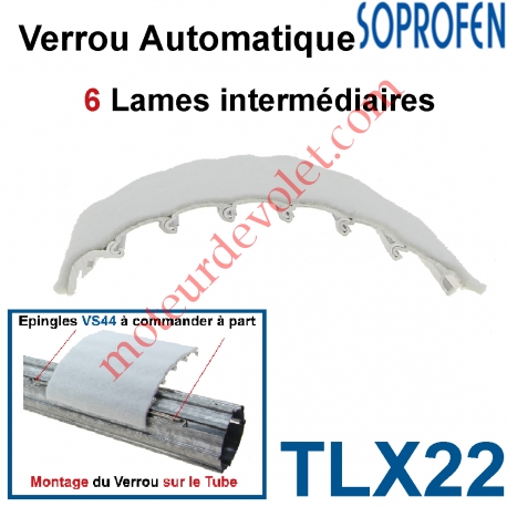 Verrou Automatique Soprofen Tasseur de Lames Avec 6 Lames Intermédiaires en Aluminium Brut Avec Feutrine