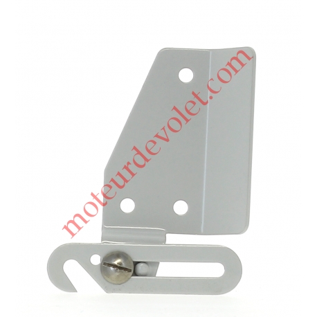 Gâche Réglable Loq Tend Droit Av Supp Alu Laq Gris ± Ral 7035 pr Jal Pvc