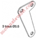 Contreplaque pr Gâche & Loquet Tendeur Alu Laq Blanc pr Jal Pvc