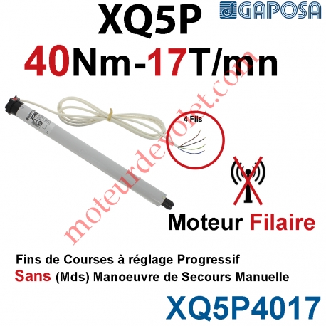 Moteur 40/17 XQ5P Fins de Courses Progressifs sans Mds
