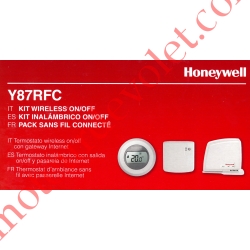 Pack Y87RFC Connecté comprenant:1 Thermostat à Affichage Digital 1 Passerelle de Communication Honeywell et 1 Boîtier Relais 5A