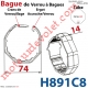 Bague de Verrou Automatique à Bagues Zf pour tube Octo 60 diamètre Extérieur 74 mm Largeur 14 mm
