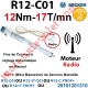 Moteur Radio R12-C01 ou R12-C PROF+ Avec FdC à Réglage Automatique ou Manuel 12/17 sans Mds