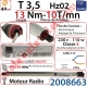 Moteur Radio Simu Hz02 13/10 Rts Sans Carré T3,5 sans Mds Double Isolation Classe II Sans Fil de Terre