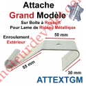 Attache Lame Grande Boucle Largeur 56mm Acier Galva pour Boîte Ressort Enroulement Extérieur