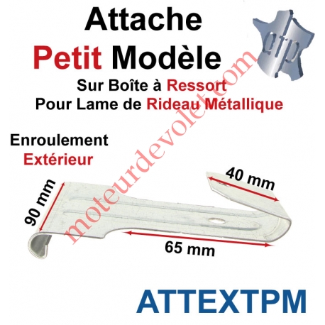 Attache Universelle Lame Petite Boucle Largeur 50mm Acier Galva pour Boîte Ressort Enroulement Extérieur
