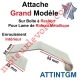 Attache Lame Grande Boucle Largeur 56mm Acier Galva pour Boîte Ressort Enroulement Intérieur