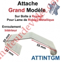 Attache Lame Grande Boucle Largeur 56mm Acier Galva pour Boîte Ressort Enroulement Intérieur