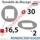 Rondelle de Blocage en Acier Galvanisé ou Electro-Zingué 30 x 16,5 x 2 mm