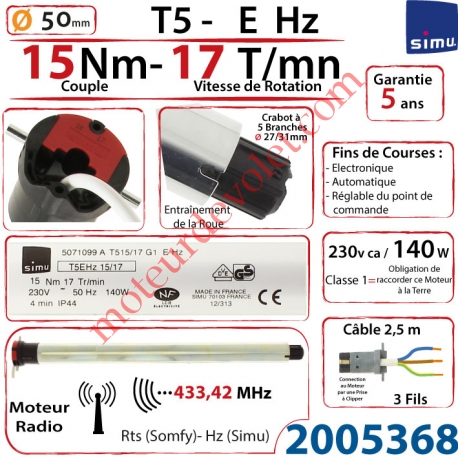 Moteur Simu Radio E Hz 15/17 T5