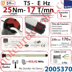 Moteur Simu Radio E Hz 25/17 T5