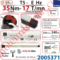 Moteur Simu Radio E Hz 35/17 T5