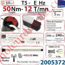 Moteur Simu Radio E Hz 50/12 T5