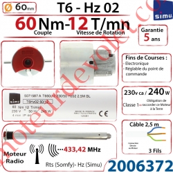 Moteur Simu Radio Hz02 60/12 T6