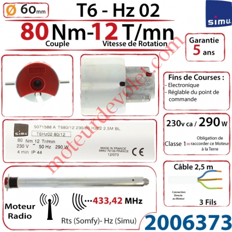 Moteur Simu Radio Hz02 80/12 T6