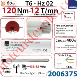 Moteur Simu Radio Hz02 120/12 T6