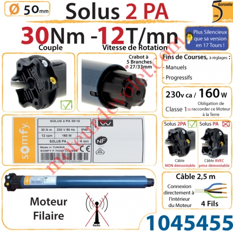 Moteur Solus 2 PA 30/12 LT 50 sans Mds