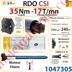 Moteur Rdo 50 Csi 35/17  Avec Mds Hexa 7 & Carré 6 mm