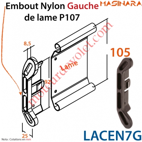 Embout Nylon Gauche de Lame P107