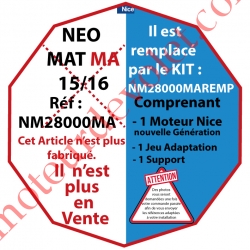 Moteur Nice Radio NéoMat MA 15/16 Av FdC Electro & Radio