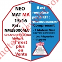 Moteur Nice Radio NéoMat MA 15/16 Av FdC Electro & Radio