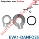 Adaptateur pour Danfoss Types RAV et RAVL sur Tête Electronique de Radiateur HR92 pour Système EvoHome