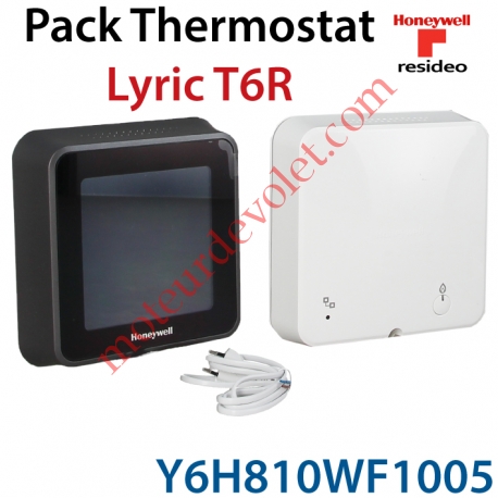 Lyric T6R Pack Thermostat d'Ambiance Wifi Connecté Compatible Apple HomeKit Liaison Filaire à la Chaudière Avec Relais inclus