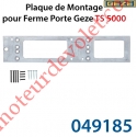 Plaque de Montage pour Ferme Porte Gézé TS5000 Coloris EV1 Laqué Argent