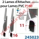 Lames d'Attaches Longueur 200 mm pour Lames P140 en Aluminium Anodisé Naturel (Paire)