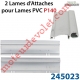 Lames d'Attaches Longueur 200 mm pour Lames P140 en Aluminium Anodisé Naturel (Paire)