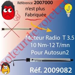 Moteur T3,5 E Hz CC 10/12 12 v cc sans Mds pour Autosun1, remplacé par  réf 2009082