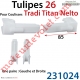 Tulipes MS 26 Titan Intégré Coloris Incolore pour Coulisses Gamme Titan Nelto Bubendorff (Paire)