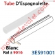 Tube d'Espagnolette Diamètre 14mm Rainuré Longueur 4 800mm en Aluminium Laqué Blanc Satiné ± Ral 9016