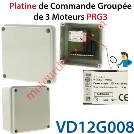 Platine Electro-mécanique de Commande Groupée de 3 Moteurs PRG3