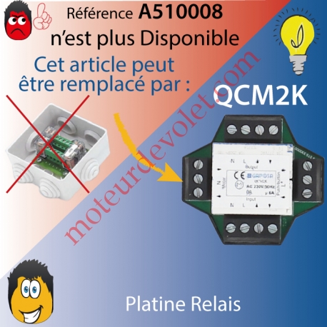 Platine Electro-mécanique de Commande Groupée de 2 Moteurs dans Coffret Etanche ip44 87x87mm