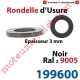 Rondelle d'usure Epaisseur 3 mm en Matériau Composite Noir ± Ral 9005 pour Gond ø 14mm