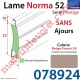 Lame Alu Double Paroi Injectée de Mousse de Polyuréthane Norma de 52x13 Coloris Beige Foncé Sans Ajourage