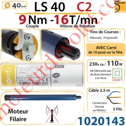 Moteur LS 40 9/16 Avec Carré de 10 sans Mds Double Isolation Classe II Sans Fil de Terre