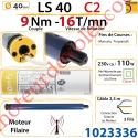 Moteur LS 40 9/16 Sans Carré  sans Mds Double Isolation Classe II Sans Fil de Terre