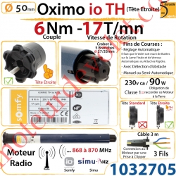 Moteur Oximo 6/17 TH io (Tête Etroite) LT 50 sans Mds