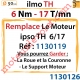Moteur ilmo 50 WT 6/17 TH (Tête Etroite) Filaire Electronique Réglage Automatique des FdC sans Mds
