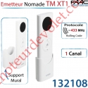 Emetteur Nomade 1 Canal TM XT1 433MHz Rolling Code Avec Support Mural