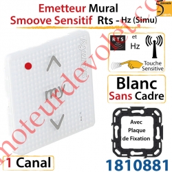Emetteur Mural Smoove Sensitif Rts Blanc Sans Cadre