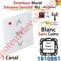 Emetteur Mural Smoove Sensitif Rts Blanc Sans Cadre