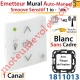 Emetteur Mural Smoove Sensitif 1 io Auto/Manuel Blanc Sans Cadre