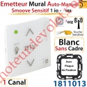 Emetteur Mural Smoove Sensitif 1 io Auto/Manuel Blanc Sans Cadre