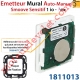 Emetteur Mural Smoove Sensitif 1 io Auto/Manuel Blanc Sans Cadre