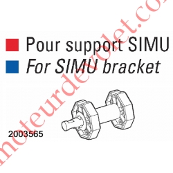 Embout côté Opposé octo 60 mm ø 14 avec méplat de 9 mm